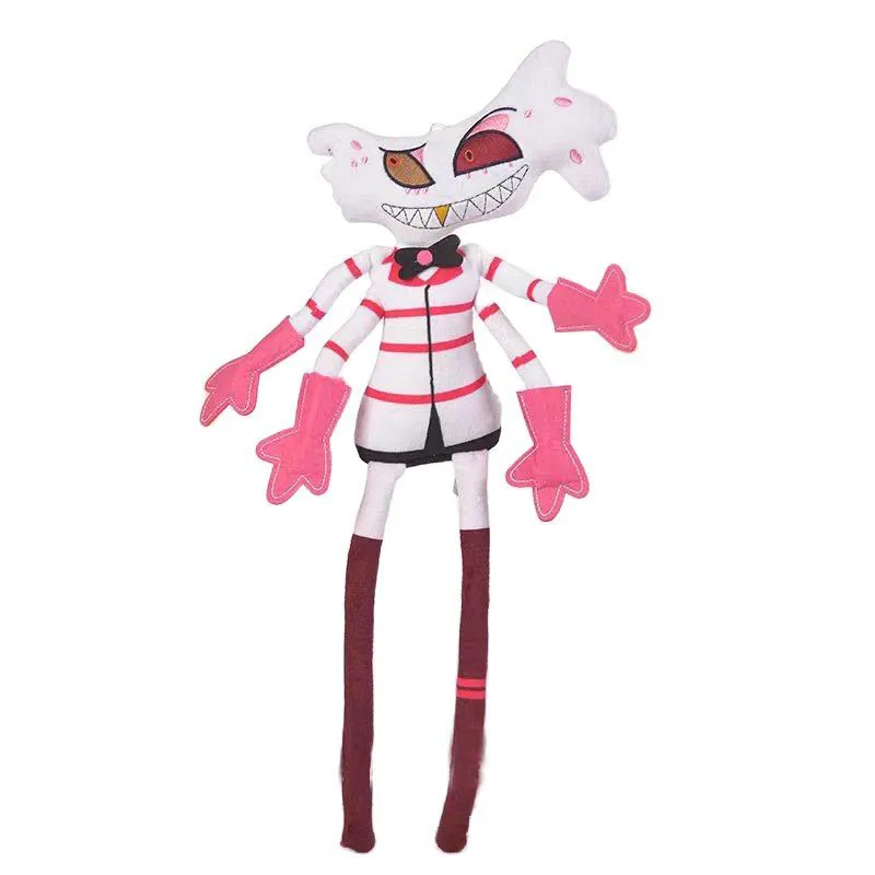 Hot 45cm Anime Hazbin Hotel Plush Dolls Cute Stuffed Demo Angel Dus ...