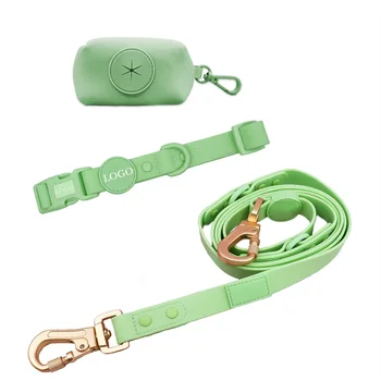 Dropshipping Wholesale Dog Pvc Collar and Leash Set with Poop Bag Hands-free and Waterproof Strap Pet Supplies Accessories