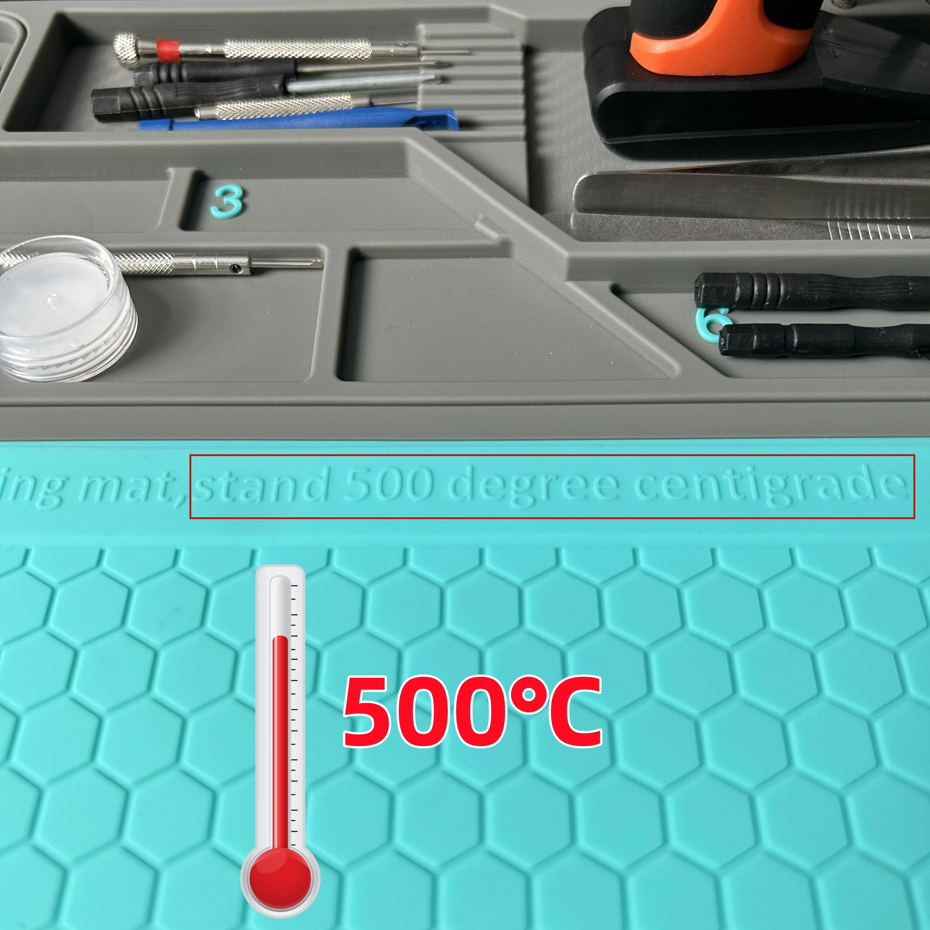 Oem Design Rubber Pvc Silicone Heat Resistant Laptop Desk Work Mat Mobile Repair Phone Mat