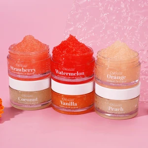 Custom Logo Flavor Vegan Organic Lip Care Scrub Moisturizing Exfoliating Coconut Sugar Lip Scrub