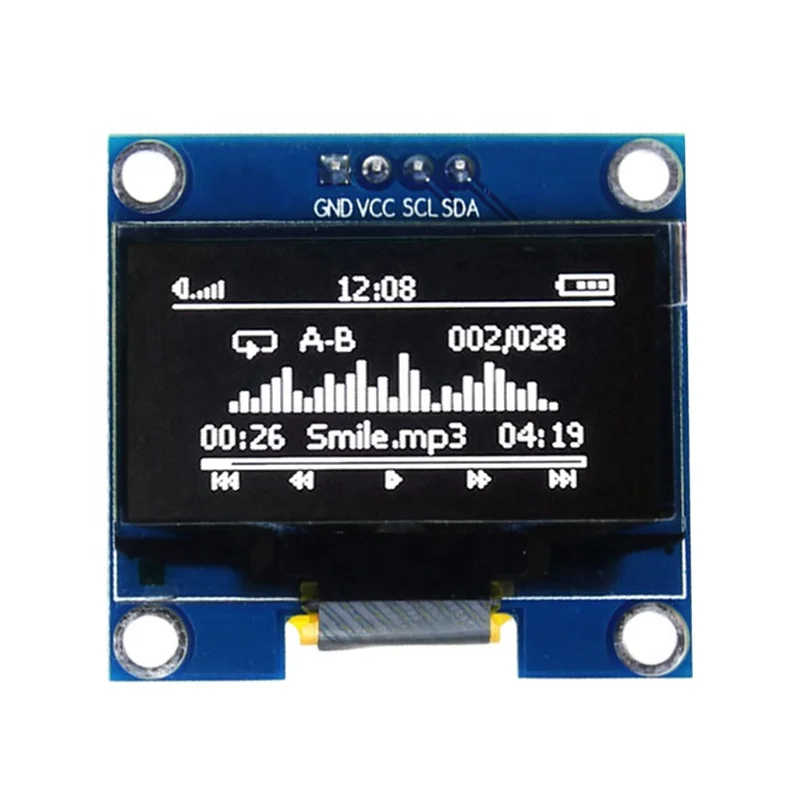 Mini 1.3 Inch OLED Display Module 128*64 IIC Interface OLED Screen SH1106 White/Blue Light 4 PIN 1.3 Inch OLED Display Module