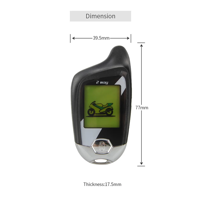 Scooter Alarm with Microwave Sensor Remote Engine Start Stop 2 Way Motorcycle Alarm System