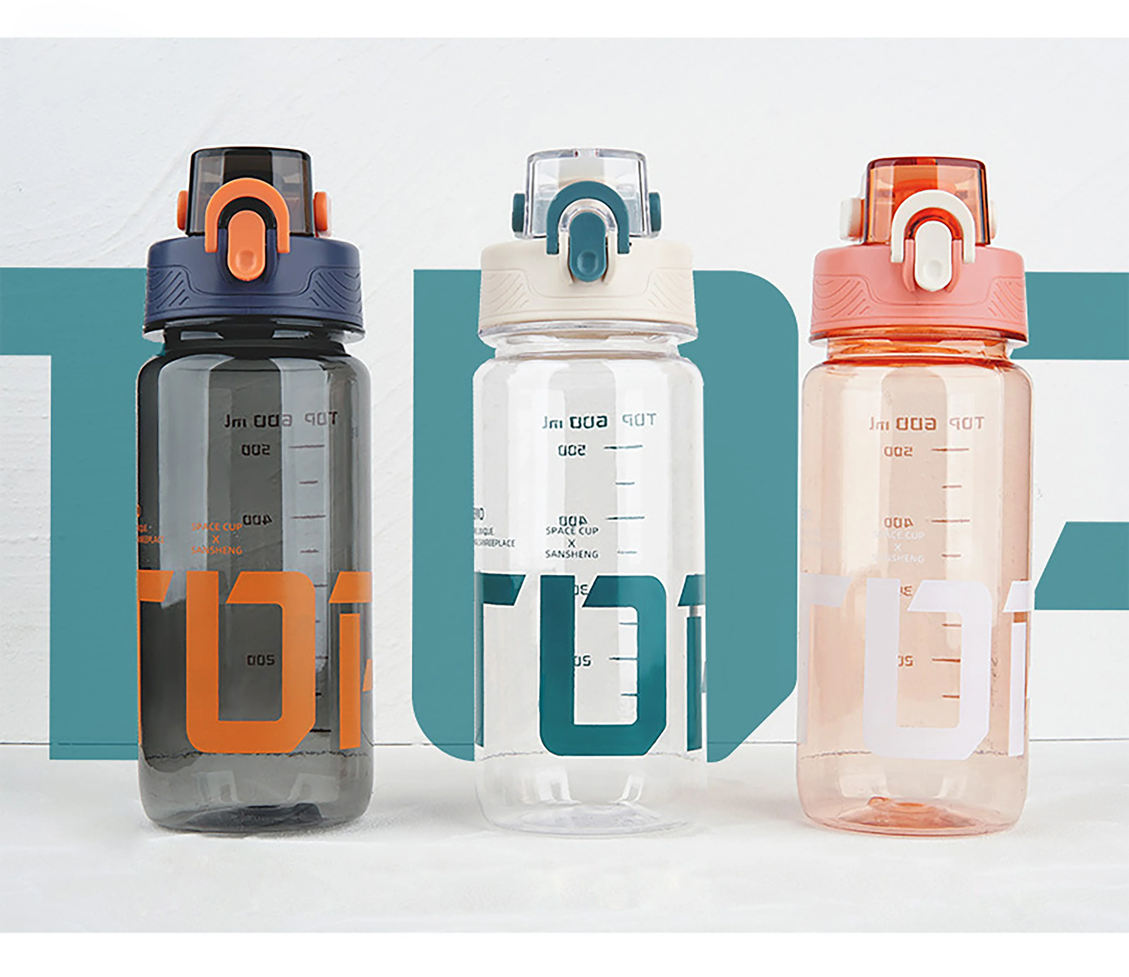 600ml Water Cup Plastic Water Bottle Portable Sports Cup Travel Camp