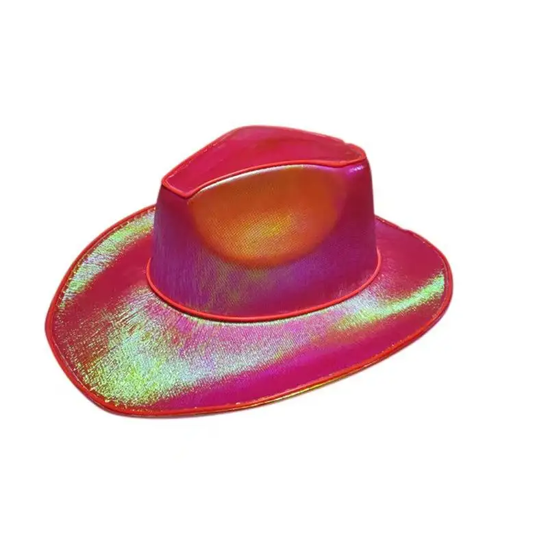 Colorful Led Light Up Hat Adult Cowboy Cowgirl Hat For Halloween