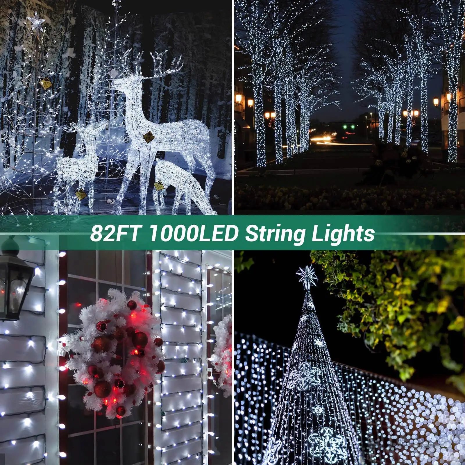 Northland 82ft 1000 Leds Cold White Cluster Christmas Led String Light