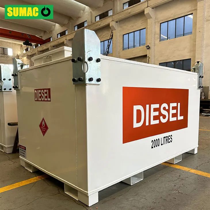 SUMAC AUTO Manufacturing Plant Portable Mini Mobile Fuel Station Double-Walled Cube Tank with Pump