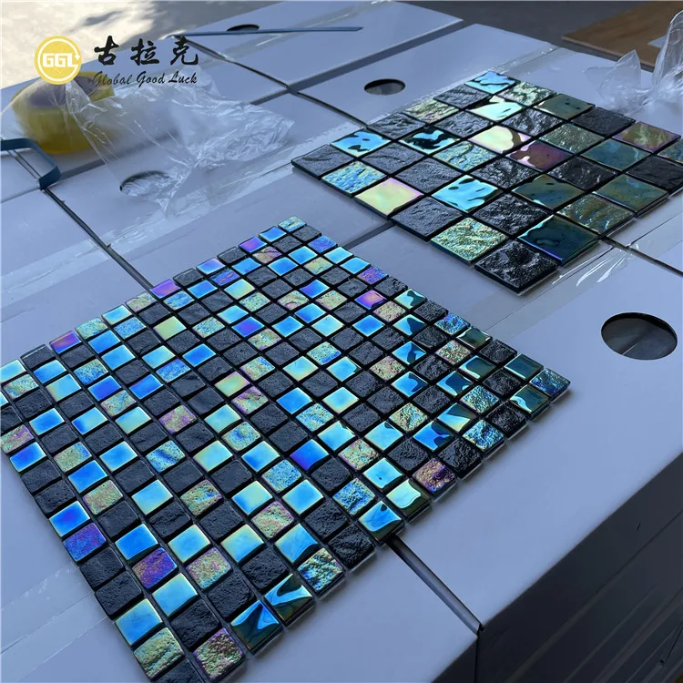 glittering outdoor swimming pool mosaic tiles 12 30x30 for sale supplier