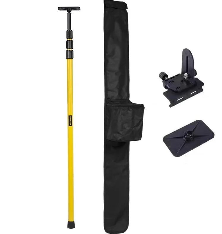 Trépied pour niveau laser, support de plafond, tige de nivellement pour niveau laser, perche télescopique avec 1/4\" et 5/8\"
