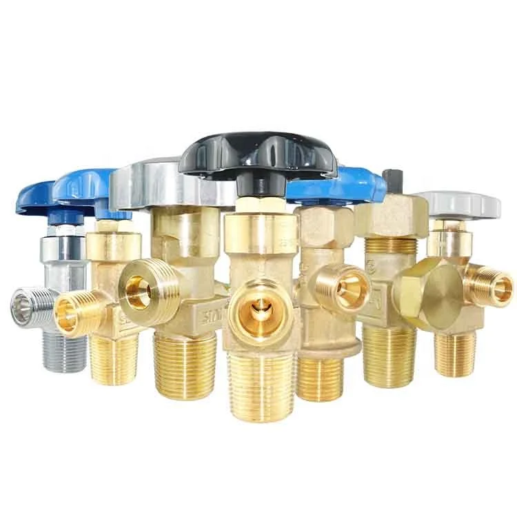 Sian Safety Industrial Gas Cylinder Valve O2 N2 Flapper Type Brass Oxygen Valves Nitrogen Flow