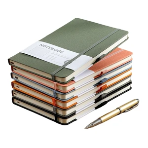 Pu Leather Notebook with Custom Logo Ivory White Lined Pages Thermal Binding Macaron School Journal