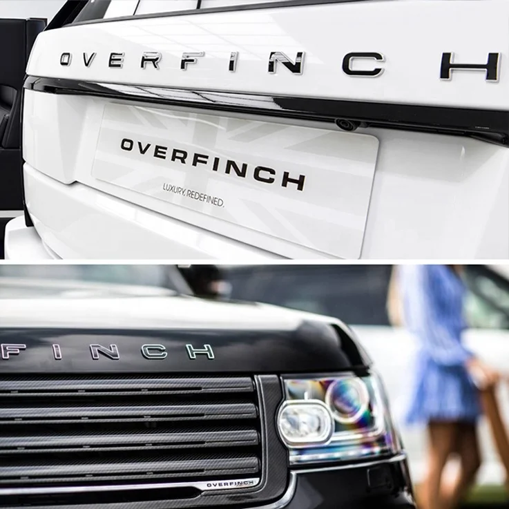 Custom 3D Chrome Logo Sticker with Letters & Numbers Compatible with Range Rover Auto Car Emblem Stickers