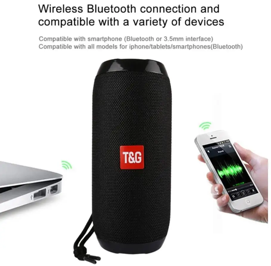 2020 Mini Portable Wireless 117 Speaker Bass Waterproof Outdoor BTMobile Music Tg 117 Speaker With Fm Radio - ANKUX.COM
