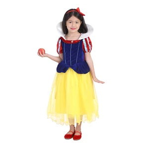 Factory Direct Cotton TV & Movie Book Character Costumes-Snow White Girls' Christmas Role-Playing Dresses (In Stock)