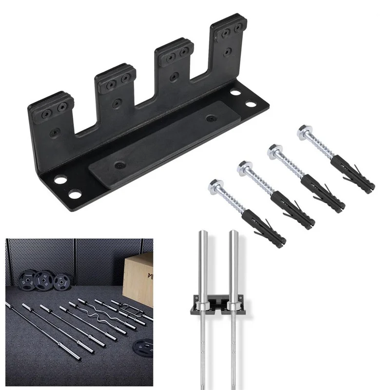 Barbell Bar Wall Rack Efficient Gym Storage Solution