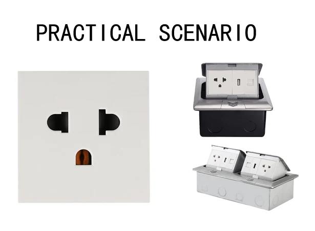 45*45mm US sockets 15A/16A Suitable for ground wall desktop power socket