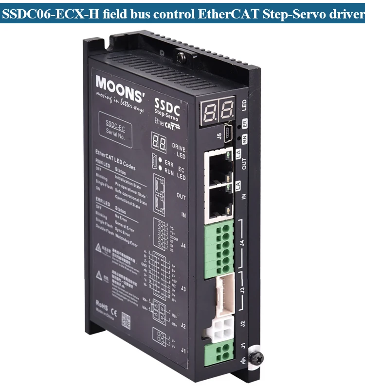 MOONS Ethercat NEMA23 Closed Loop Motor Hybrid 57 Stepper Driver with ...