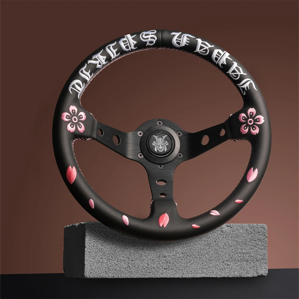 Tiypeor Custom Cherry Blossom Ghost Head Steering Wheel