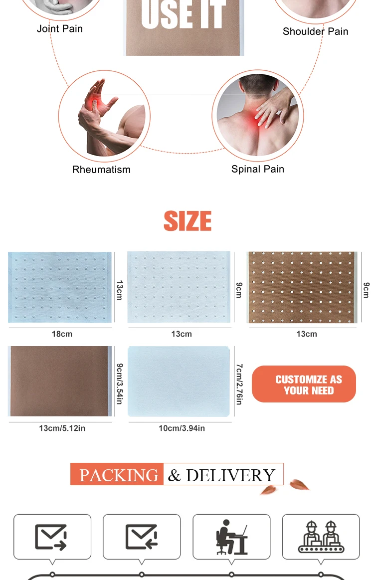 Medical Capsicum Patch For Pain Relief Porous Capsicum Patch For Back