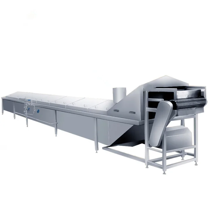 Industrial vegetable and fruit Processing Line include Threshing Blanching Washing Dewatering Air Drying Machine