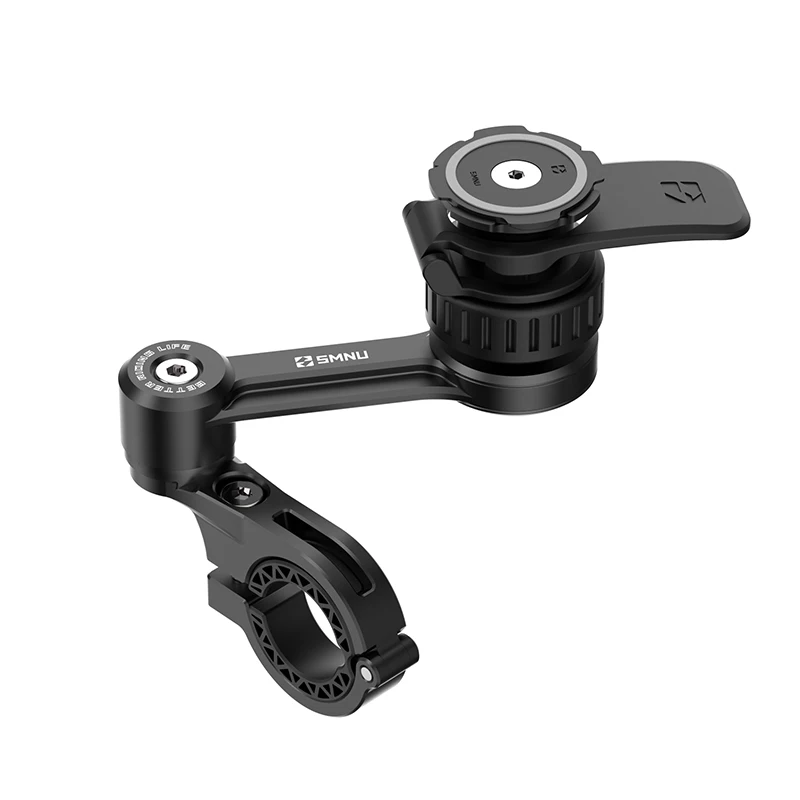 SMNU Magnetic Motorcycle Phone Holder Aluminum Alloy and Nylon 360 Degree Folding Waterproof and Flexible