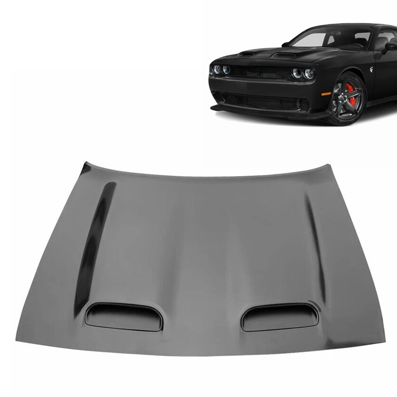 New design hellcat style car front bumper aluminum Hood panel for Dodge Challenger 2019 2020 2008-2023