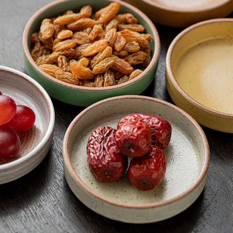Harmony Restaurant Various Color Cheap Coarse Pottery Spice Condiment Ceramic Japanese Soy Sauce Dish