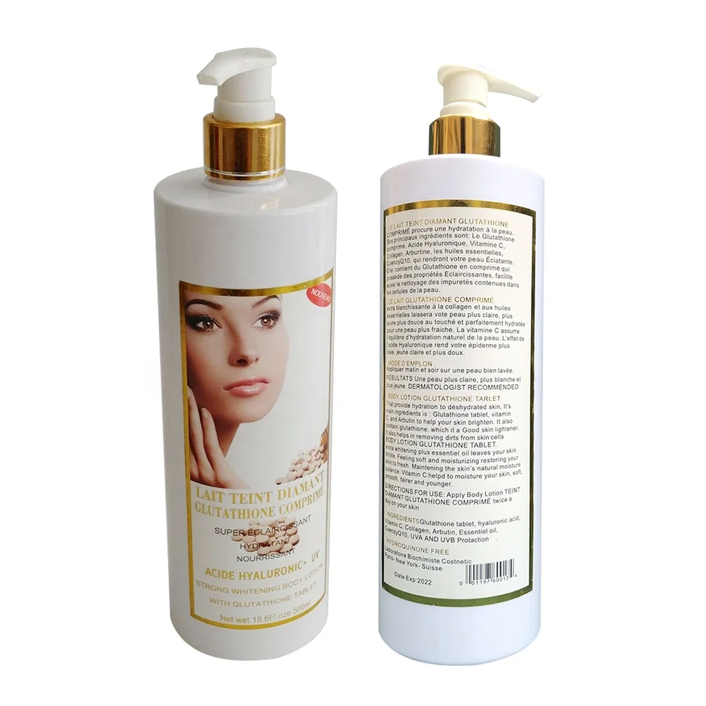 Lait Teint Diamant Glutathion Comprime Super Eclaircissant Hydratant  Nourrissant Acide Hyaluronic Strong Whitening Body Lotion