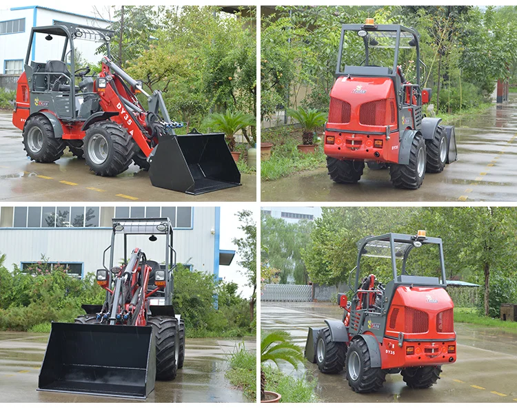 DY35 Articulated Hydraulic Mini Loader 850kg Payload Small Front End ...