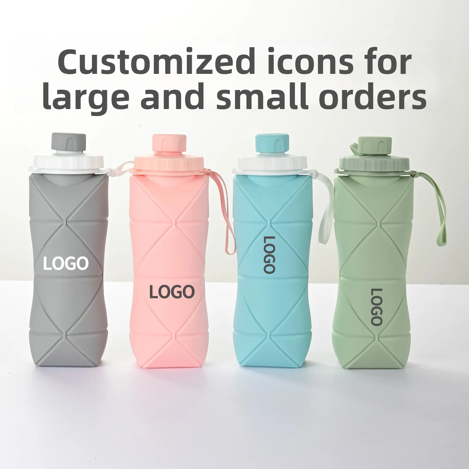 Portable Silicone Drinkware for Outdoor Travel Creative Foldable High-Temperature Resistant Sports Bottle for Direct Drinking factory