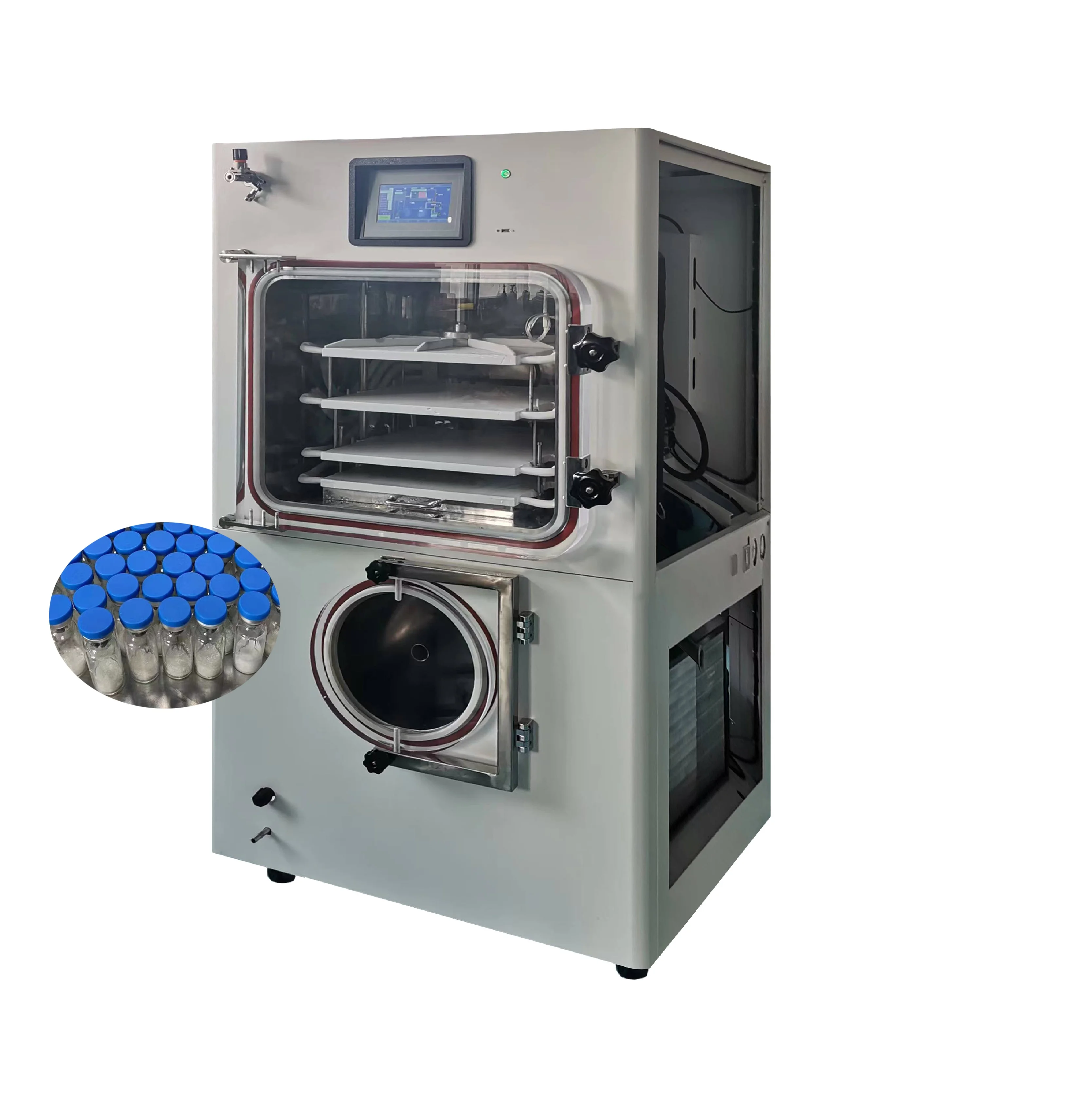 0.6 Auto Capping  Small 3400 Bottles  Lab Cheap  Fd-50 pilot Vial Freeze Dryer Machine  Industrial