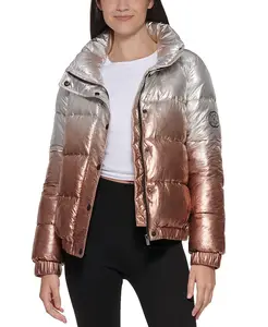 Custom Logo New Design Warm Winter Coat Chaquetas Golden Puffer Jacket Women