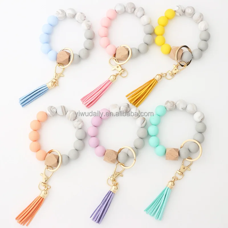 Custom Baseball Sporty Wristlet Key Ring Wood Sublimation Disc Rugby