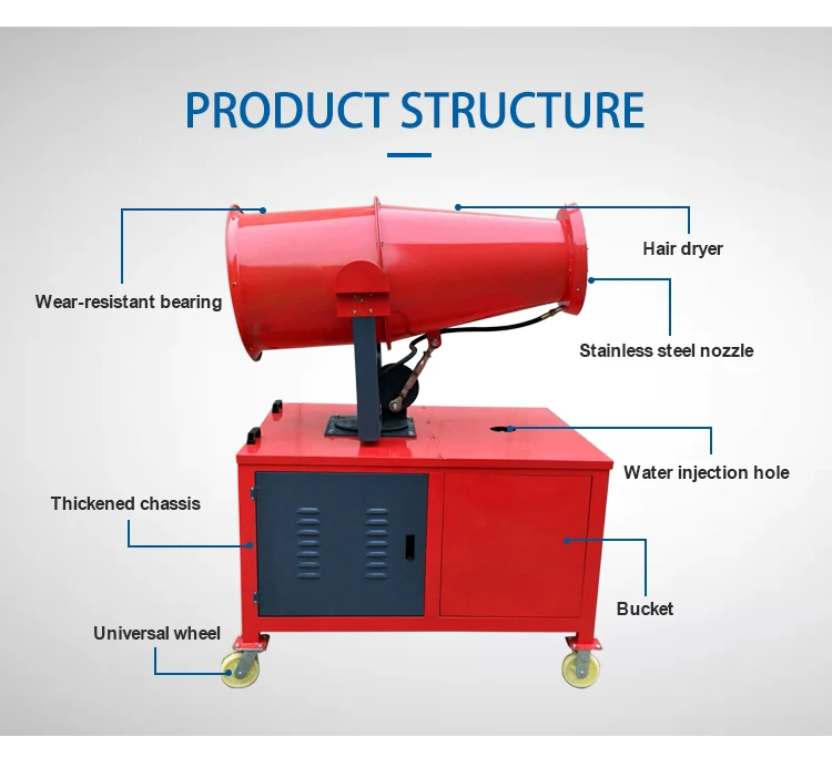 50M Mobile water fog cannon for agricultural Urban greening