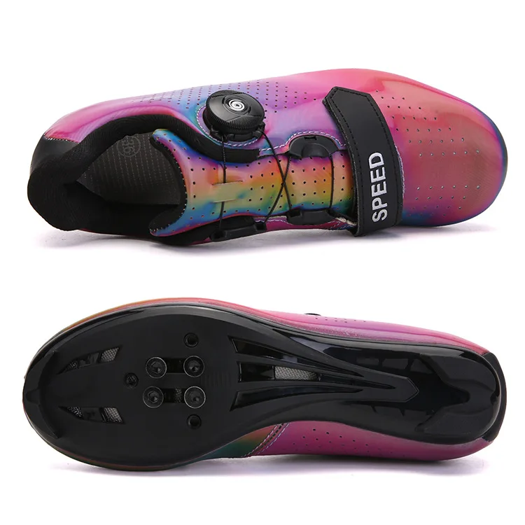 Pure Black Anti-Slip Men's Cycling Sports Shoes Hard-Soled Wear-Resistant for Autumn Winter Spring Summer Mountain Road Bike