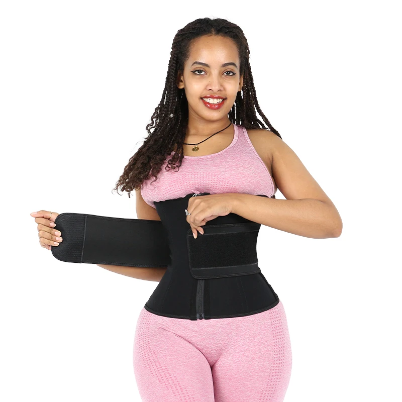 YKK Zipper Custom Logo Waist Trainer Latex Belt for Women and Girls New Private Label Tummy Shaper with Breathable Feature