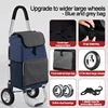Upgraded widened big wheel-thickened bag Blue