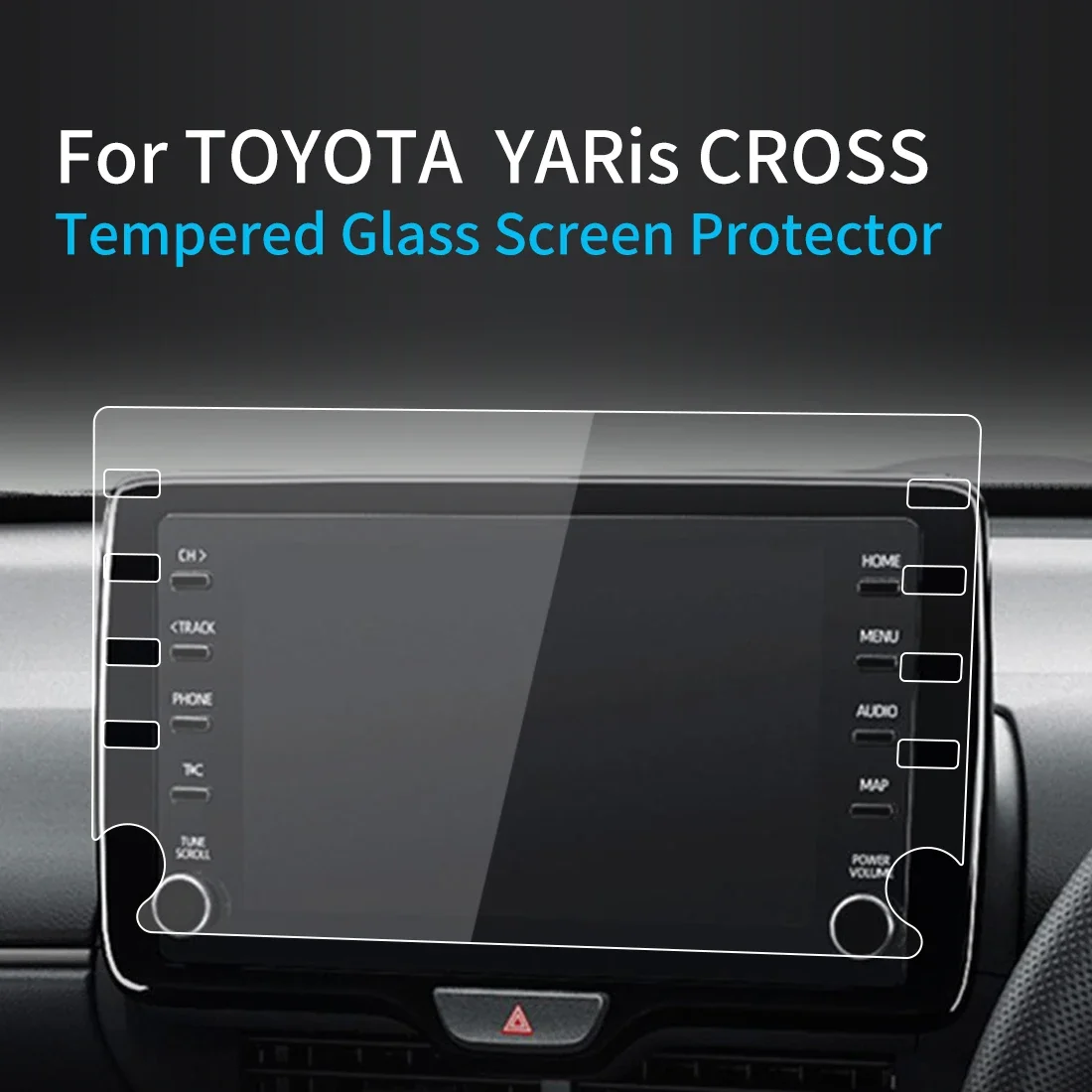 For Toyota Yaris Cross Screen Protector 2022 Central ConsoleTempered Glass Protective Film Navigator Protection Car Accessories