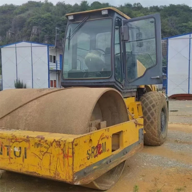 USED ROLLER COMPACTOR  20 TON  SR22MPA  HYDRAULIC VIBRATOR  COMPACTOR USED ROAD ROLLER  CHEAP PRICE USED DOUBLE DRUM ROLLER