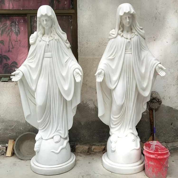 Religious Stone White Marble Holy Mother Mary Statues St Mary Statue