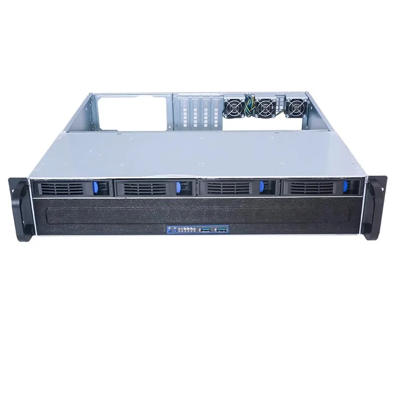 2U Rackmount Server Chassis with 4 Hot-Swappable Drive Bays