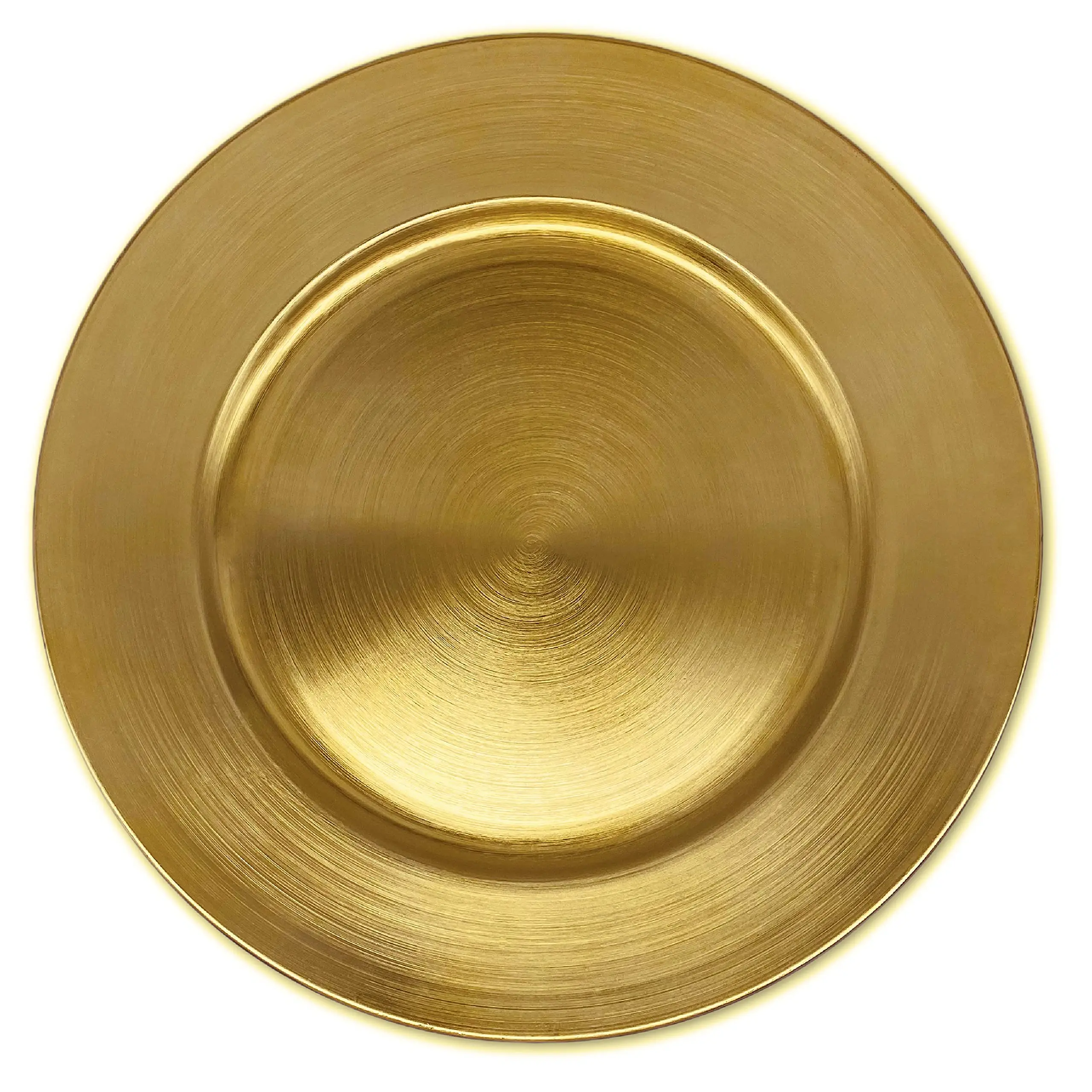 Bulk Plastic Charger Plates Round Dinner Plate 13 Inch Disposable Gold Service Plates Christmas 9960