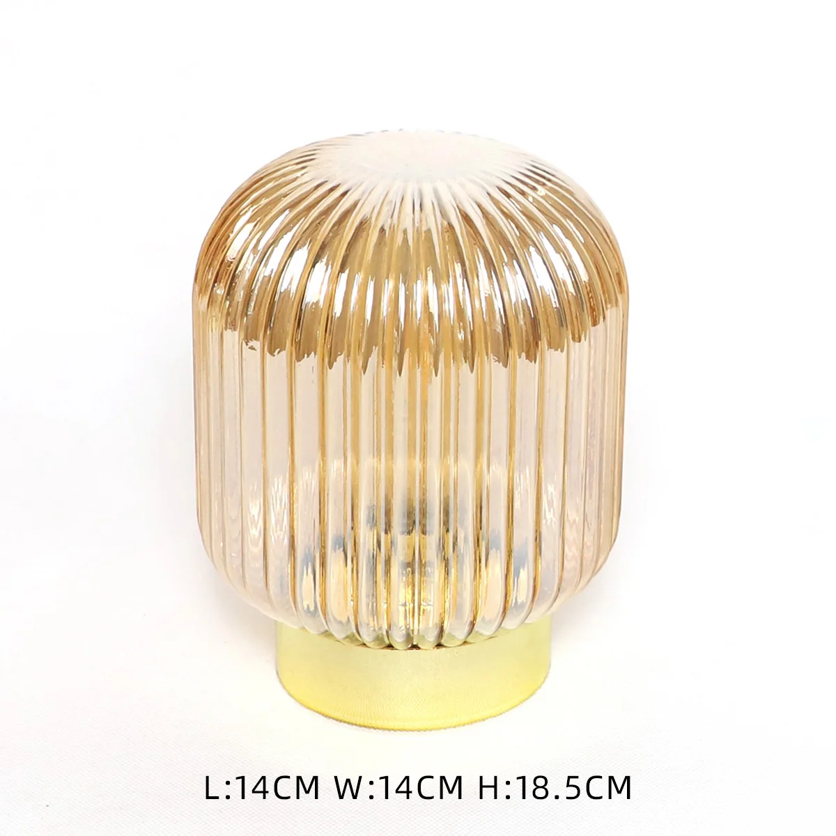 Luxury round glass LED table lamp night table lamps modern bed side home decorative lamp supplier