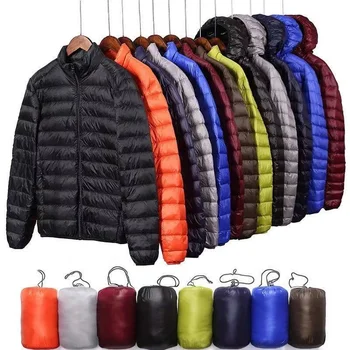 Men Winter Coats Water-Resistant Ultra Lightweight Packable Puffer Jacket Casual Outerwear Warm Mens Down Jacket