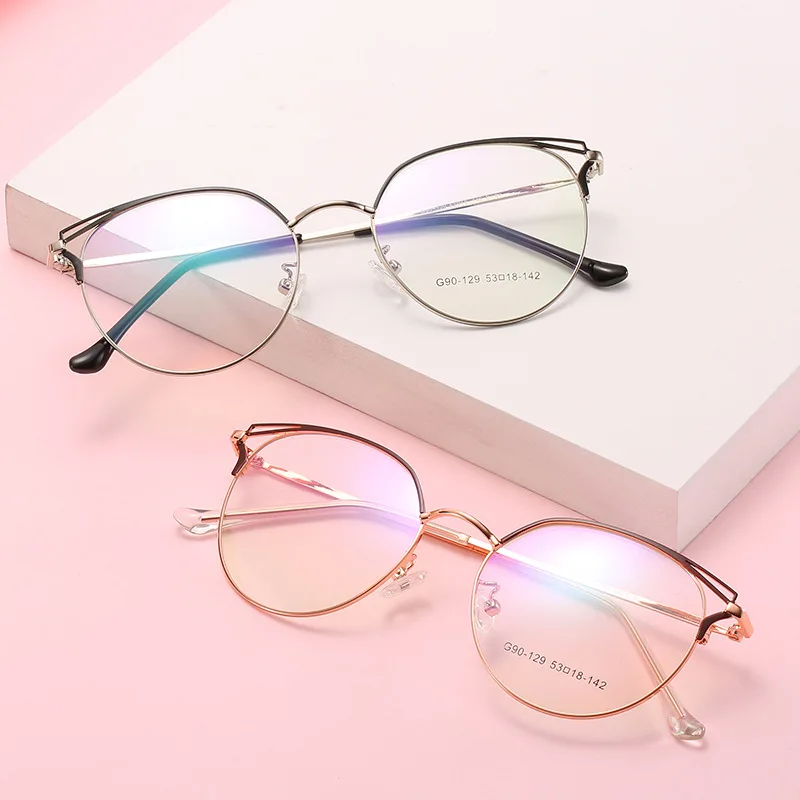 Fashion Pink Transparent Myopia Glasses Women 2021 Trendy Cat Eye Glasses  Blocking Computer Diopter Prescription Lenses -2 -3 - AliExpress