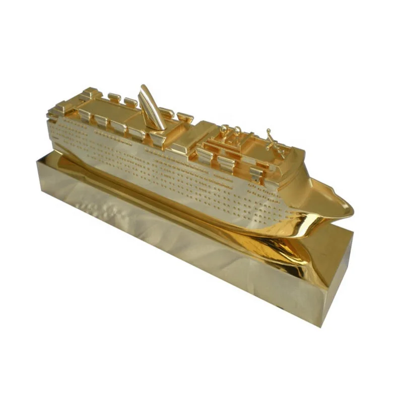Modern Design Metal Model Cruise Ship for Decoration Gifts