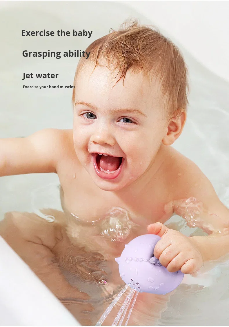 A Cartoon Silicone Children's Indoor Water Play Bathtub Shower Spray Toy, Suitable for Children Aged 1 to 3. manufacture