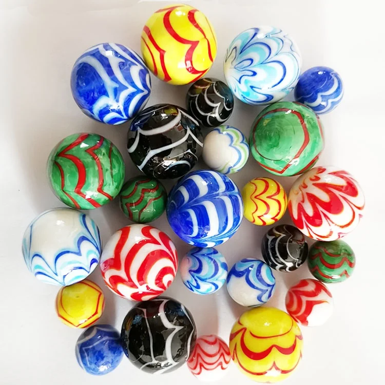 Мраморный стеклянный шар в ассортименте, набор мраморных перьев в жестяной коробке, лавовые камни ручной работы, галька, аквариум, детские игры, стеклянные мраморные шары