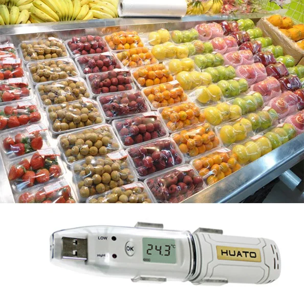 Cold Chain Usage Waterproof Portable Container Temperature Humidity Sensor Usb Data Recorder