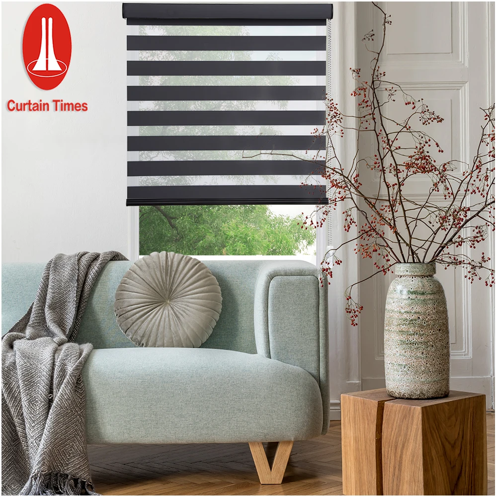 ズされたハ 工場直送コードゼブラブラインドブラックアウトウィンドウゼブラシェード手動コンビブラインドウィンドウ用 Buy Manual