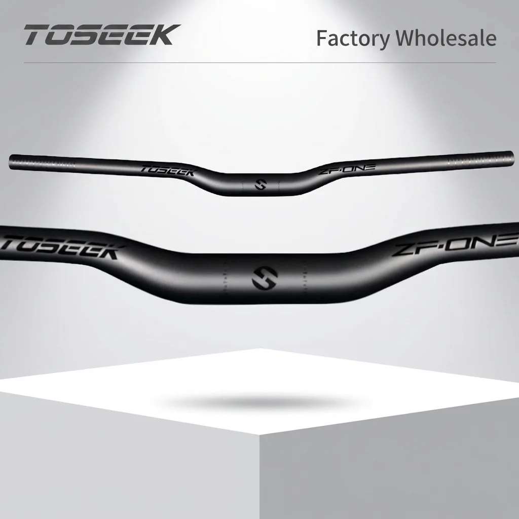 TOSEEK 31.8MM マットブラック マウンテンバイク用ハンドルバー 580